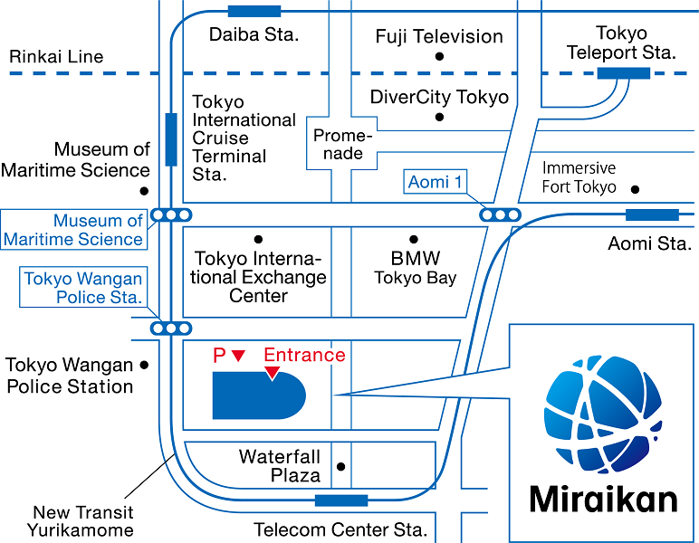 Miraikan Access Map