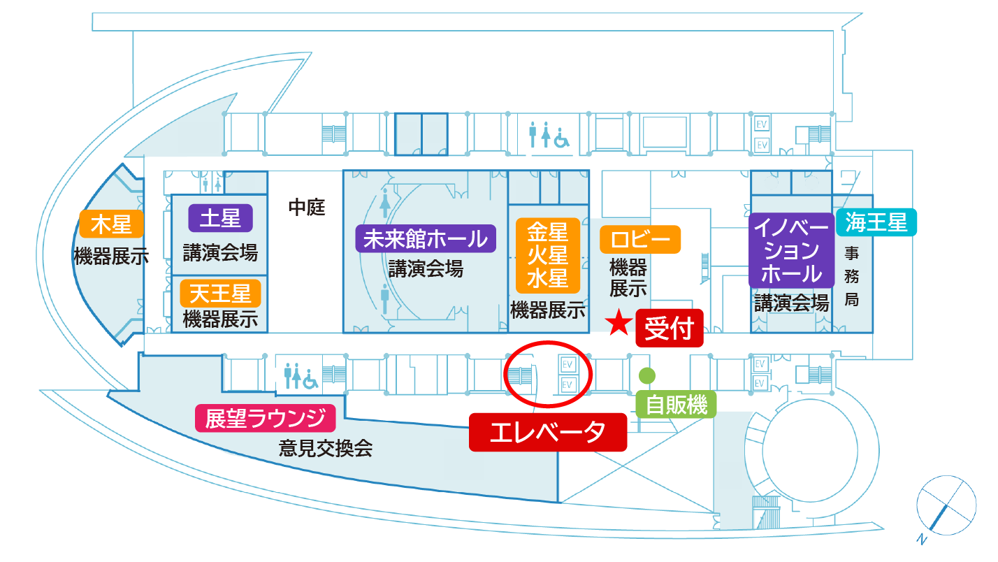 日本科学未来館 7F フロアマップ